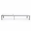 LeisureMod Marlin Patio Chaise Lounge Chair With Black Aluminum Frame White