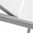 LeisureMod Marlin Patio Chaise Lounge Chair With Black Aluminum Frame White