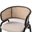 LeisureMod Ervilla Modern Dining Chair with Velvet Seat Set of 2 Beige