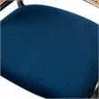 LeisureMod Ervilla Modern Dining Chair with Velvet Seat Set of 2 Navy Blue