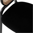 LeisureMod Ervilla Modern Dining Chair with Velvet Seat Set of 4 Black