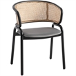LeisureMod Ervilla Modern Dining Chair with Velvet Seat Set of 4 Gray