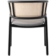 LeisureMod Ervilla Modern Dining Chair with Velvet Seat Set of 4 Gray