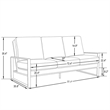 Leisuremod Jefferson Modern Design Velvet Sofa With Gold Frame Orange