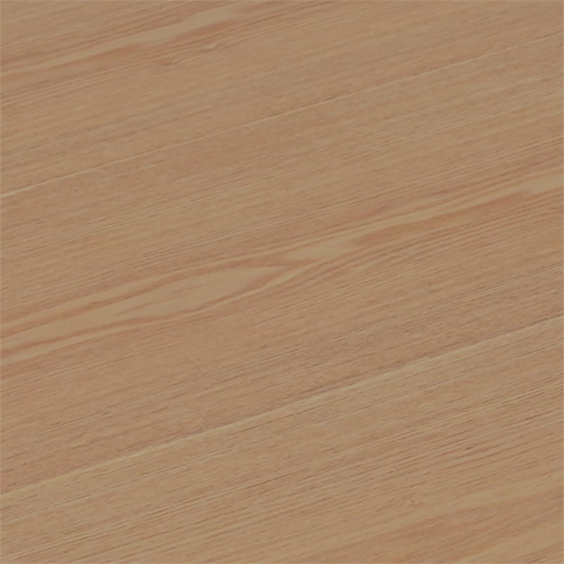 LeisureMod Rossmore Oval Side Table With Wood Top and White Frame Natural Wood