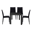 LeisureMod Mace Mid-Century 5-Piece Outdoor Dining Set