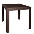 LeisureMod Mace Mid-Century 5-Piece Outdoor Dining Set Brown