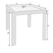 LeisureMod Mace Mid-Century 5-Piece Outdoor Dining Set Black White