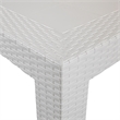 LeisureMod Mace Mid-Century 5-Piece Outdoor Dining Set Black White
