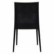 LeisureMod Mace Mid-Century 5-Piece Outdoor Dining Set Black White