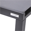 LeisureMod Marlin Patio Chaise Lounge Aluminum Black Frame Set of 2 Dark Gray