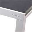 LeisureMod Marlin Patio Chaise Lounge Aluminum White Frame Set of 2 Black