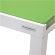 LeisureMod Marlin Patio Chaise Lounge Aluminum White Frame Set of 2 Green