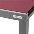 LeisureMod Marlin Patio Chaise Lounge Aluminum Grey Frame Set of 2 Burgundy