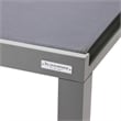 LeisureMod Marlin Patio Chaise Lounge Aluminum Grey Frame Set of 2 Dark Gray