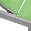 LeisureMod Marlin Patio Chaise Lounge Aluminum Grey Frame Set of 2 Green