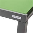 LeisureMod Marlin Patio Chaise Lounge Aluminum Grey Frame Set of 2 Green