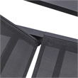 LeisureMod Marlin Patio Chaise Lounge Aluminum Black Arms Set of 2 Black
