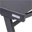 LeisureMod Marlin Patio Chaise Lounge Aluminum Black Arms Set of 2 Black