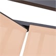 LeisureMod Marlin Patio Chaise Lounge Aluminum Black Arms Set of 2 Light Brown