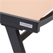 LeisureMod Marlin Patio Chaise Lounge Aluminum Black Arms Set of 2 Light Brown