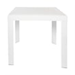 LeisureMod Mace Mid-Century 3-Piece Plastic Outdoor Dining Set White