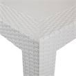 LeisureMod Mace Mid-Century 3-Piece Plastic Outdoor Dining Set White Black