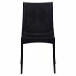 LeisureMod Mace Mid-Century 7-Piece Plastic Outdoor Dining Set White Black