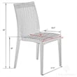 LeisureMod Mace Mid-Century 7-Piece Plastic Outdoor Dining Set White Black