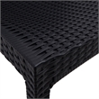 LeisureMod Mace 7-Piece Rectangular Plastic Outdoor Dining Set Black