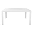 LeisureMod Mace 7-Piece Rectangular Plastic Outdoor Dining Set White Black