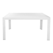LeisureMod Mace 7-Piece Rectangular Plastic Outdoor Dining Set White Brown