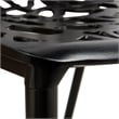 LeisureMod Devon 3-Piece Aluminum Dining Set with Table and Set of Chairs Black