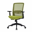 LeisureMod Ingram Plastic Office Chair with Green Seat Cover