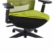 LeisureMod Ingram Plastic Office Chair with Green Seat Cover