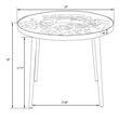 LeisureMod Devon 3-Piece Aluminum Dining Set with Table and Set of Chairs Red