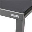 LeisureMod Marlin 2 Gray Aluminum Lounge Chair and Fire Pit Table Black