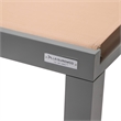 LeisureMod Marlin Gray Aluminum Lounge Chair and Fire Pit Table Light Brown