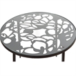 LeisureMod Devon 5-Piece Aluminum Dining Set with Table and 4 Chairs Black