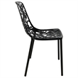 LeisureMod Devon 5-Piece Aluminum Dining Set with Table and 4 Chairs Black