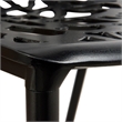 LeisureMod Devon 5-Piece Aluminum Dining Set with Table and 4 Chairs Black
