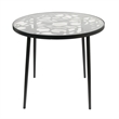 LeisureMod Devon 5-Piece Aluminum Dining Set with Table and 4 Chairs Black