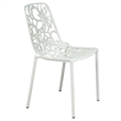 LeisureMod Devon 5-Piece Aluminum Dining Set with Table and 4 Chairs White