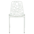LeisureMod Devon 5-Piece Aluminum Dining Set with Table and 4 Chairs White