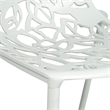 LeisureMod Devon 5-Piece Aluminum Dining Set with Table and 4 Chairs White