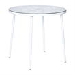LeisureMod Devon 5-Piece Aluminum Dining Set with Table and 4 Chairs White