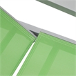 LeisureMod Marlin 2 Gray Aluminum Lounge Armchair and Fire Pit Green