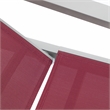 LeisureMod Marlin Gray Aluminum Lounge Armchair and Fire Pit Red