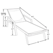 LeisureMod Marlin Gray Aluminum Lounge Armchair and Fire Pit Red