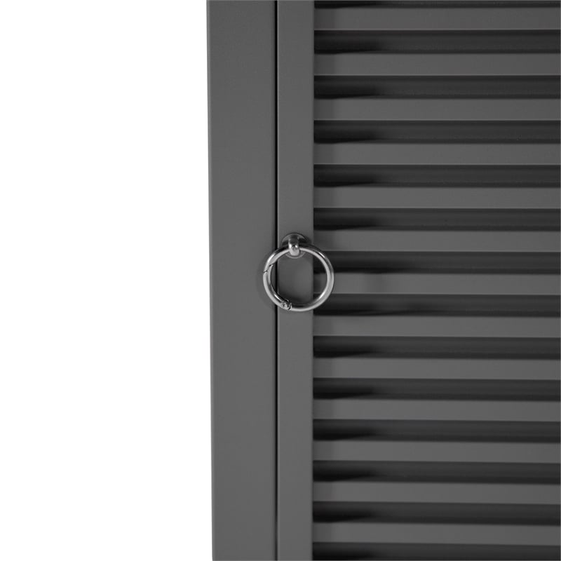 LeisureMod Walbrooke Patio Square Aluminum Tank Holder with Slats Design Gray
